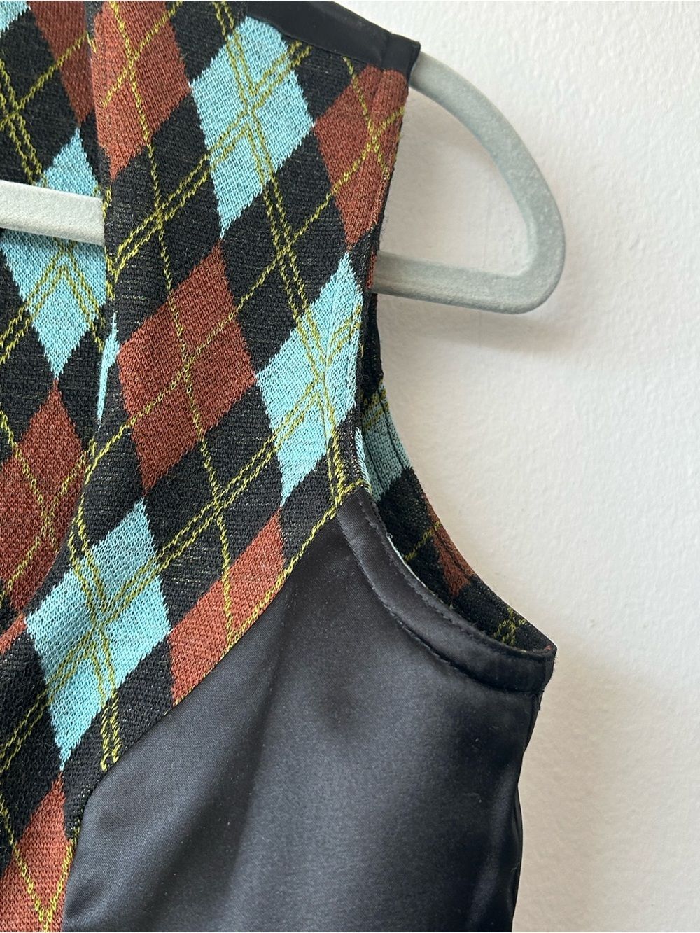 SMYTHE Argyle Wool Double-breasted Preppy Gilet Vest - Picture 9 of 11